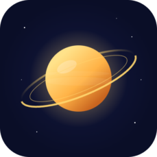 Space.News logo - planet with orbital ring